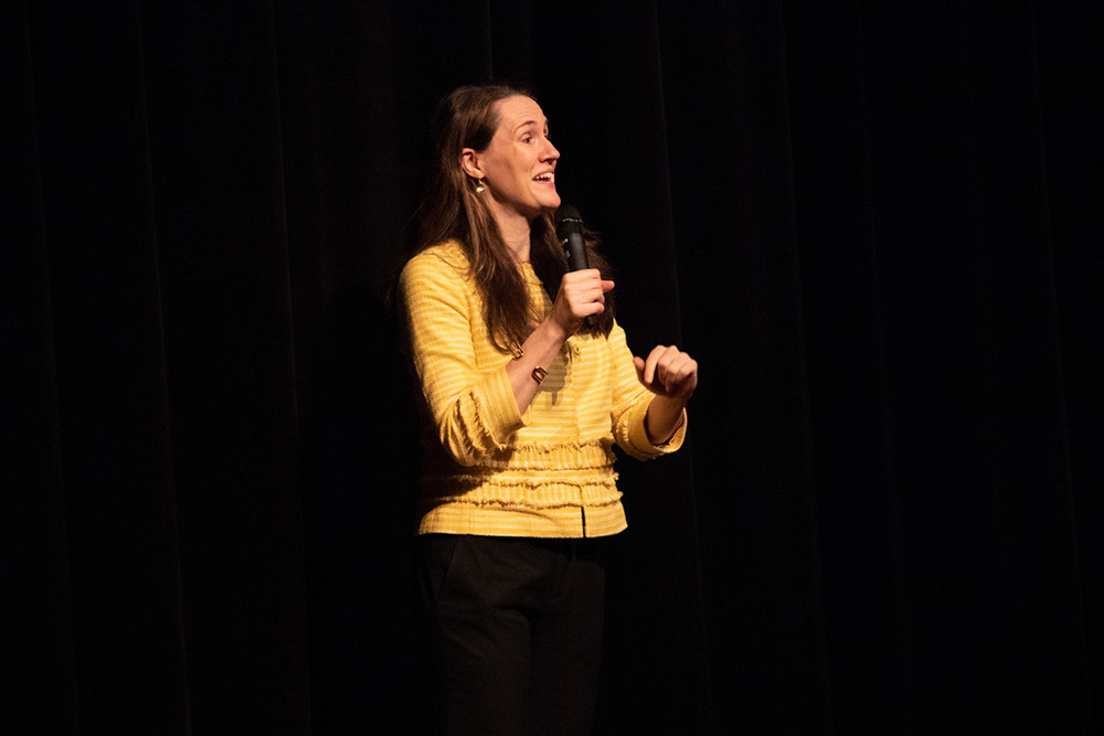 
Liz Murray, a young woman who overcame tremendous obstacles, including homelessness, to graduate from Harvard, speaks to Goose Creek CISD faculty and staff members at the three back-to-school convocations.
Murray’s life and her journey from homeless to Harvard is chronicled in “Breaking Night.”
