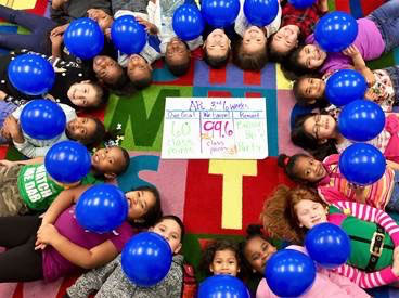 
Elisa Berger’s first-grade students at Lamar Elementary surpassed their Accelerated Reader (AR) goal of 60 points for the third six weeks with 99.6 points. Six students met or exceeded their personal AR goals. Students received one balloon for making their goal and two for making it to 80 points. Each balloon had a treat inside!
