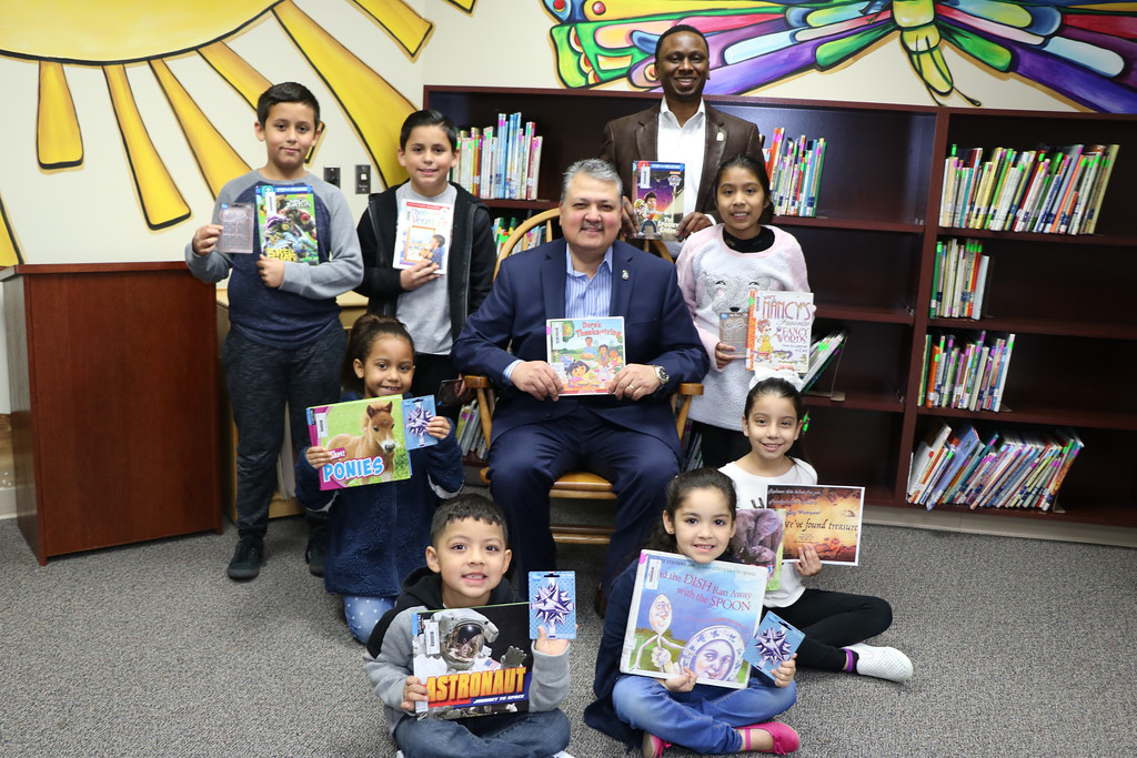 
Top readers in the competition that kicked off the Renaissance myON Reader program, an online individualized literacy program made possible through a $10,000 grant from Covestro, at Bowie Elementary.
