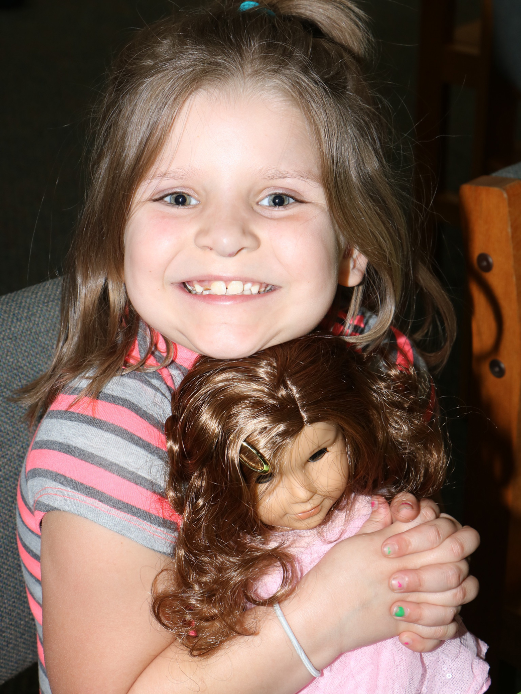 
Emma Rush is excited about her doll from Dolls4All
