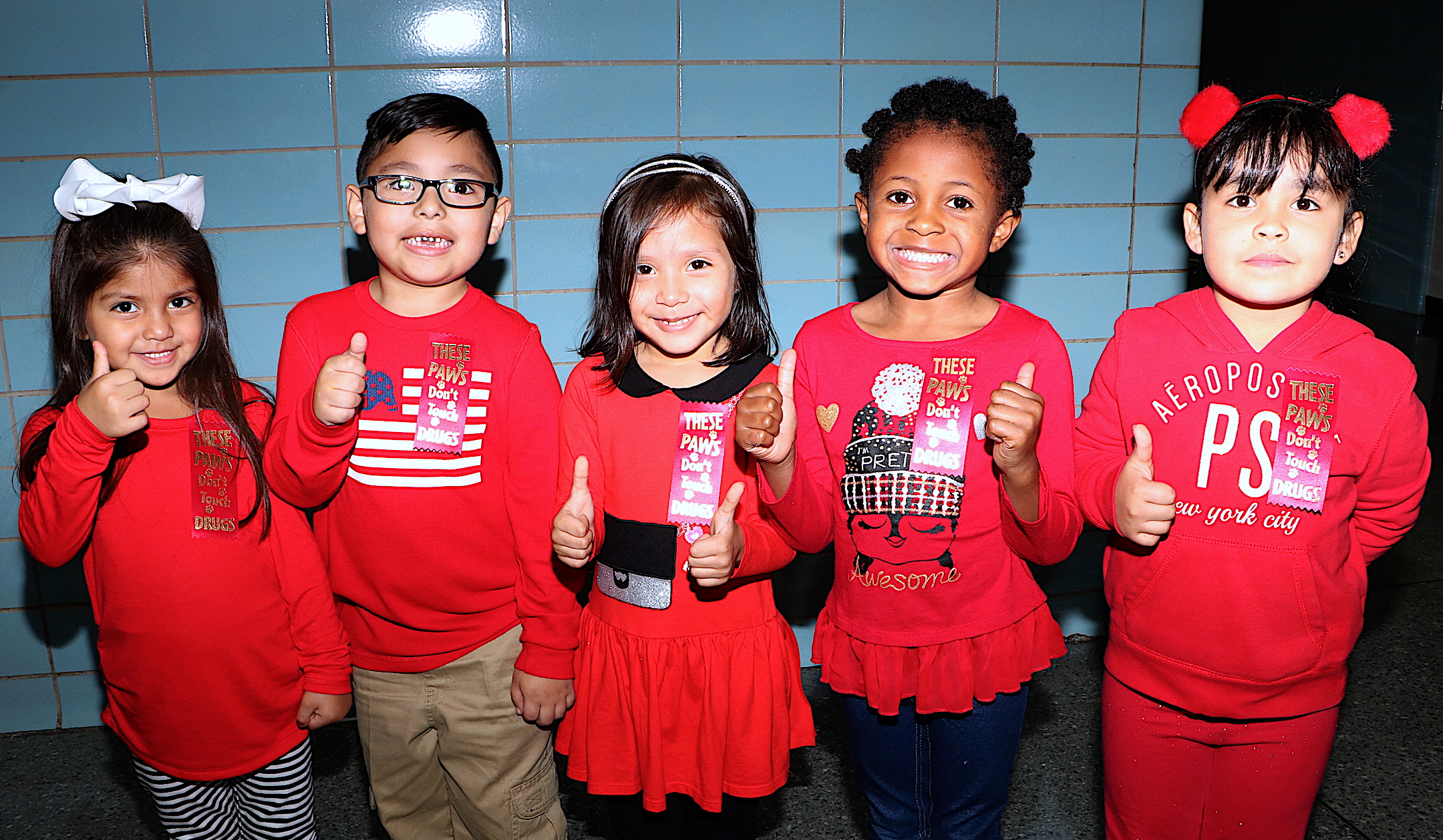 San Jacinto Students Wear Red for Red Ribbon Week