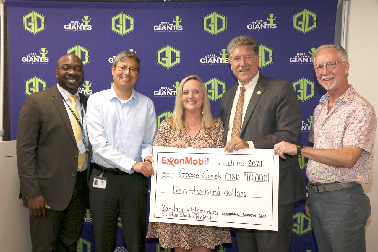 ExxonMobil Donating check to San Jacinto