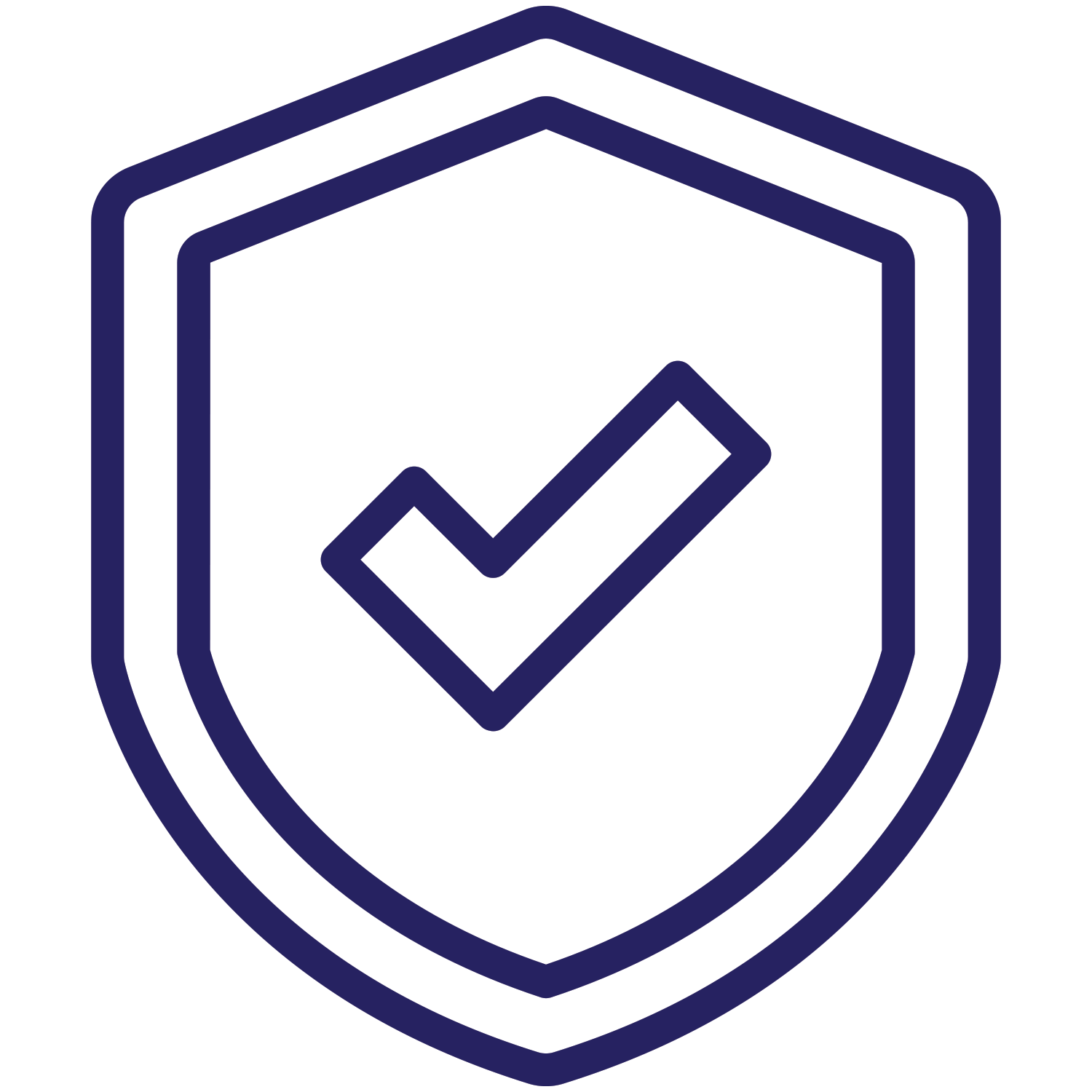 shield with chark mark symbol