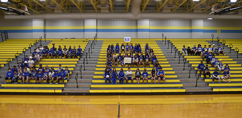 Students Spell out C-B-J at gym