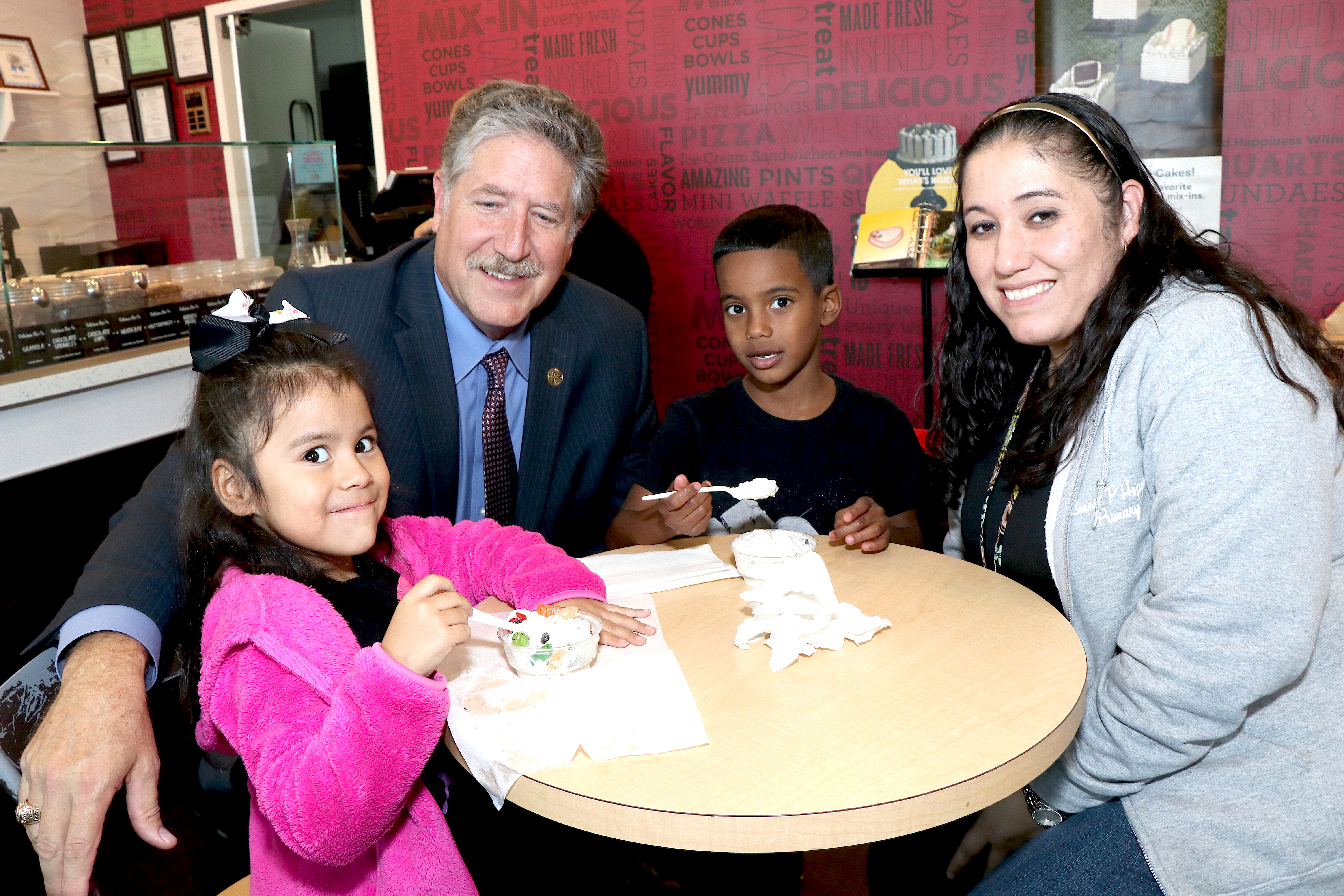 Students enjoy ice cream.