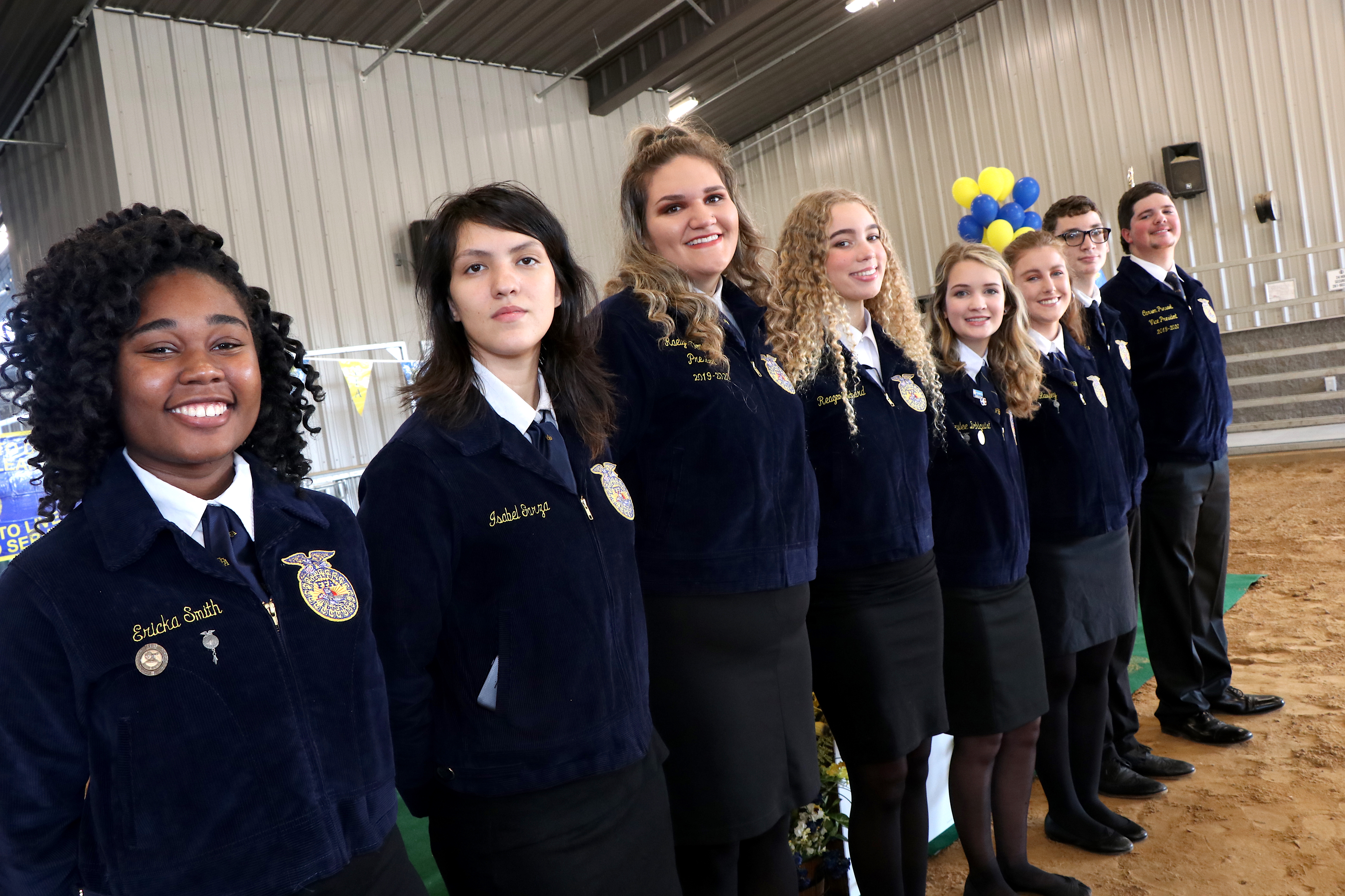 FFA students lead the opening and closing ceremonies at the dedication of the Agriscience Center