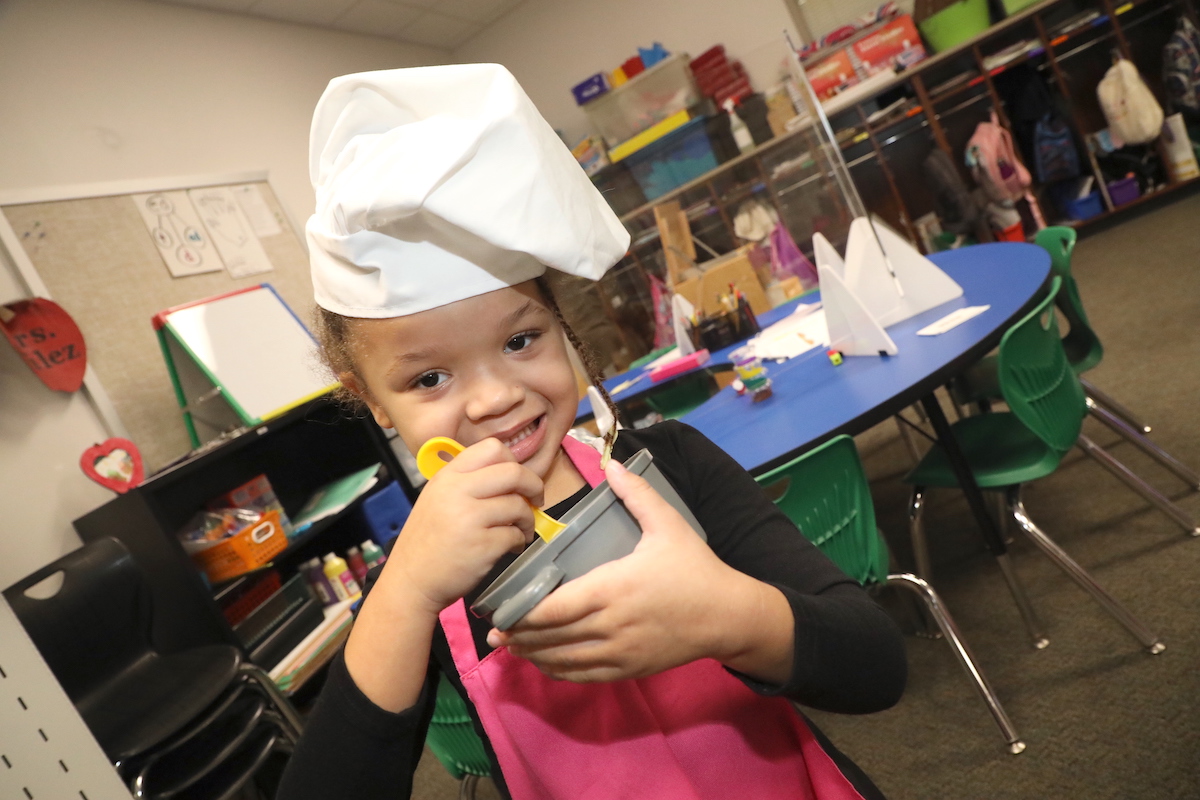 Student dressed as chef