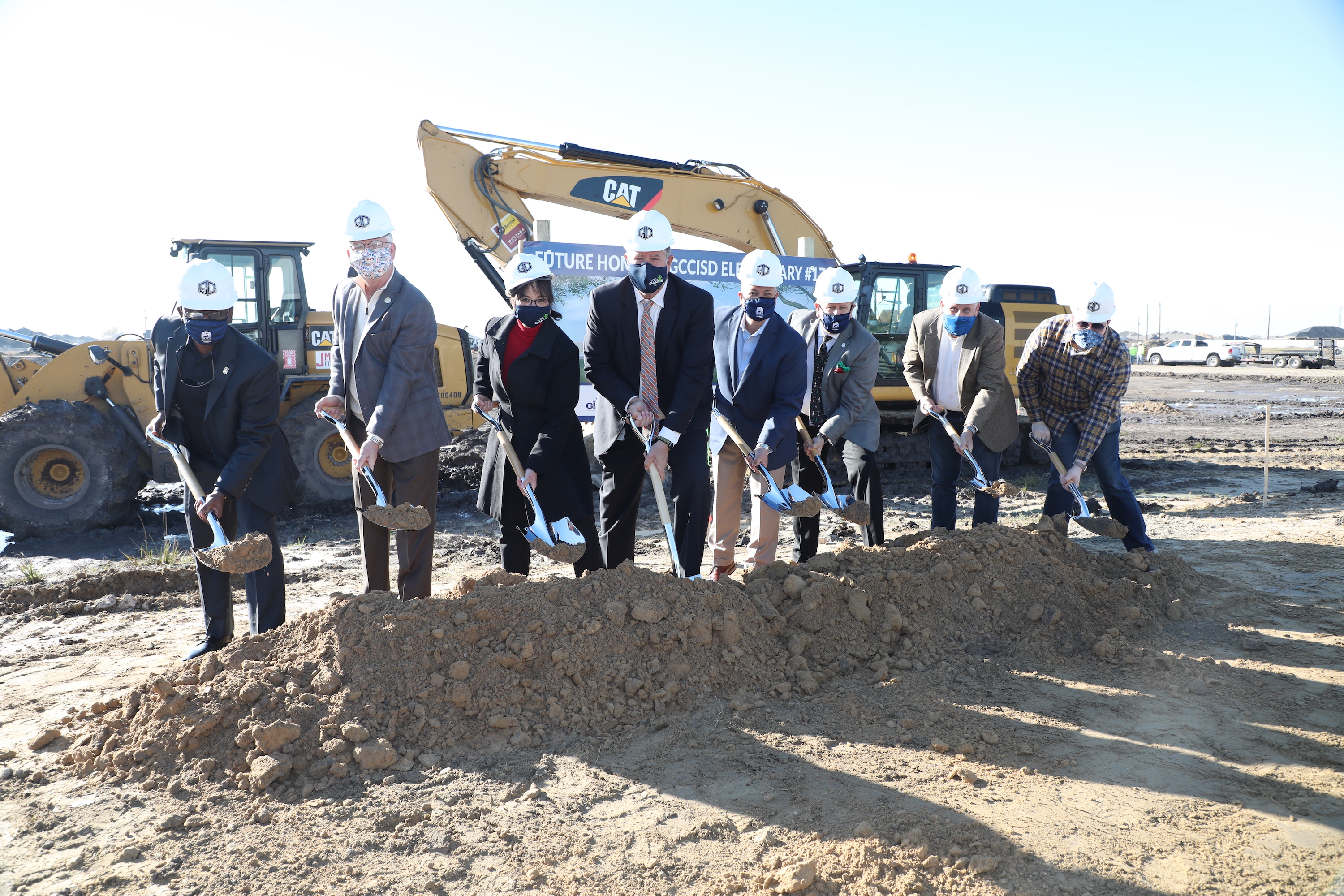 community members participate in groundbreaking