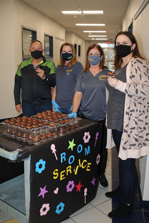 carver administrators deliver treats to staff members