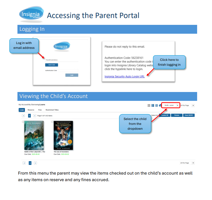 parent portal directions