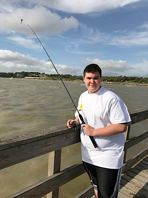 Horace Mann student fishing