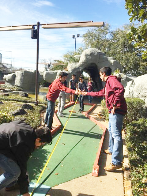 STEM students build putt putt course