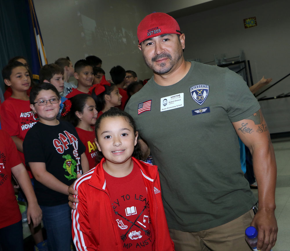 Kailynn Orosco and her uncle Robert Orosco, served in the Army.