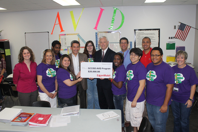  ExxonMobil donates $20,000 to GCCISD AVID programs