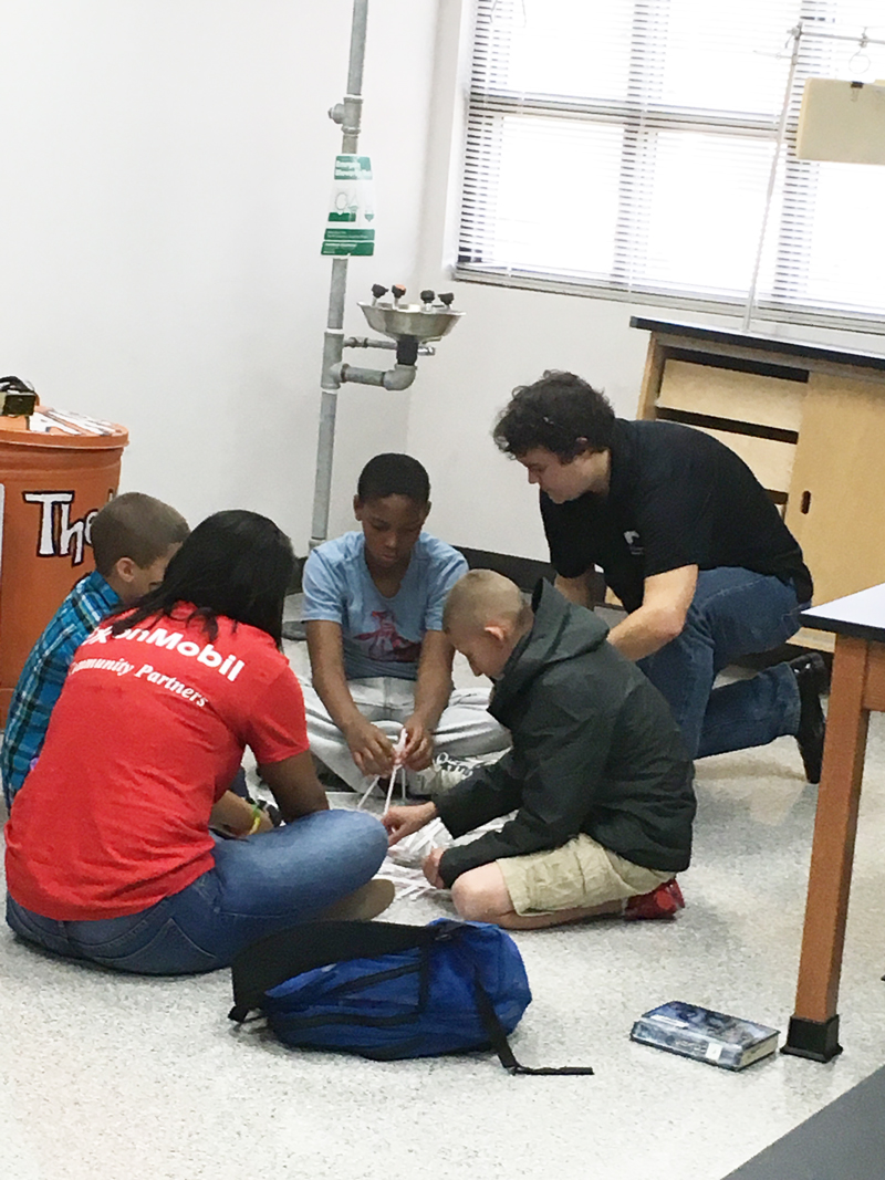 Students work during Stem Day at Gentry Junior