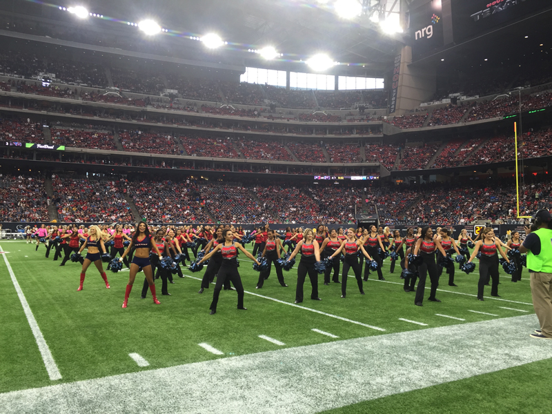 Dazzlers perform at football game