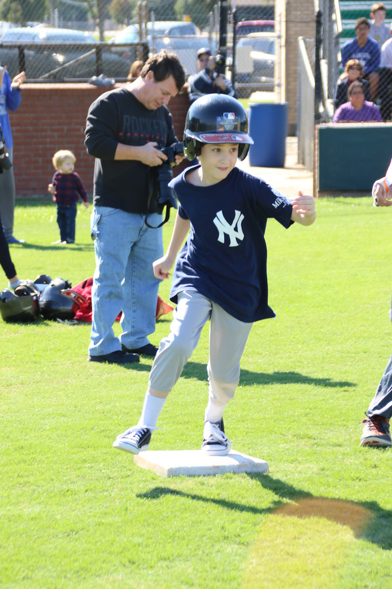 Miracle League Member gets ready to bat