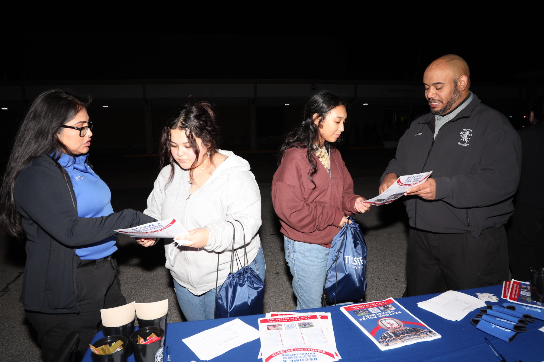 students learn more about a career with the baytown police department