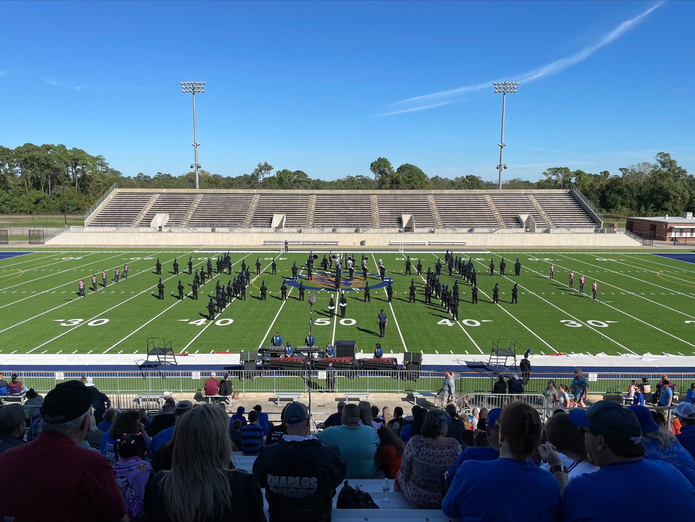 sterling band performs on field