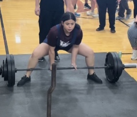 Diana Moncada lifting weights