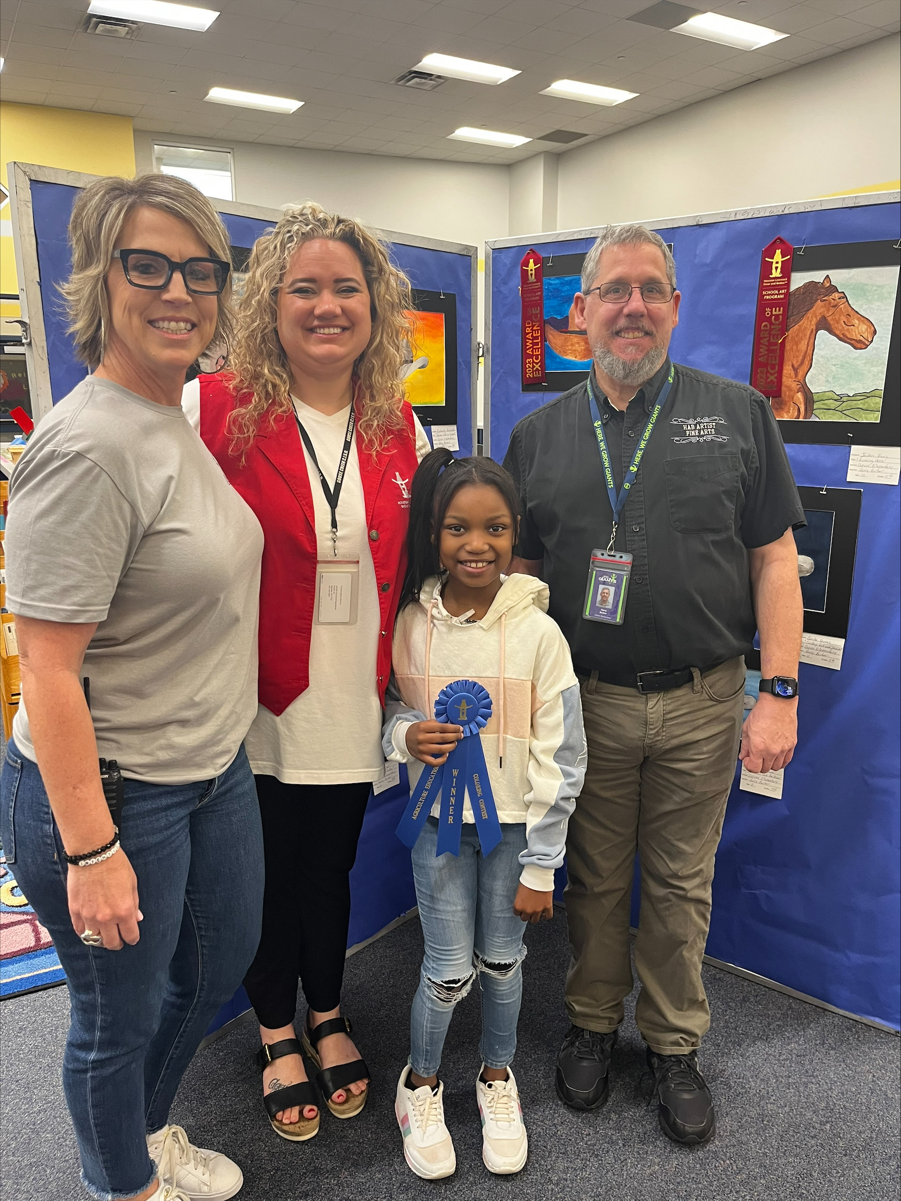 carver student poses with HLSR representative