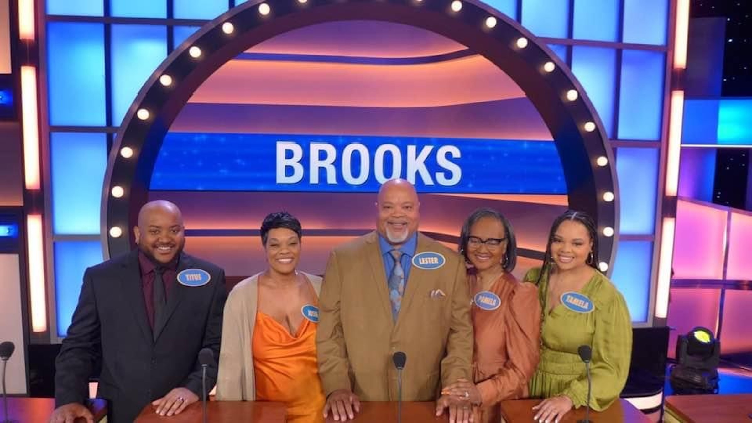 Brooks family at family fued