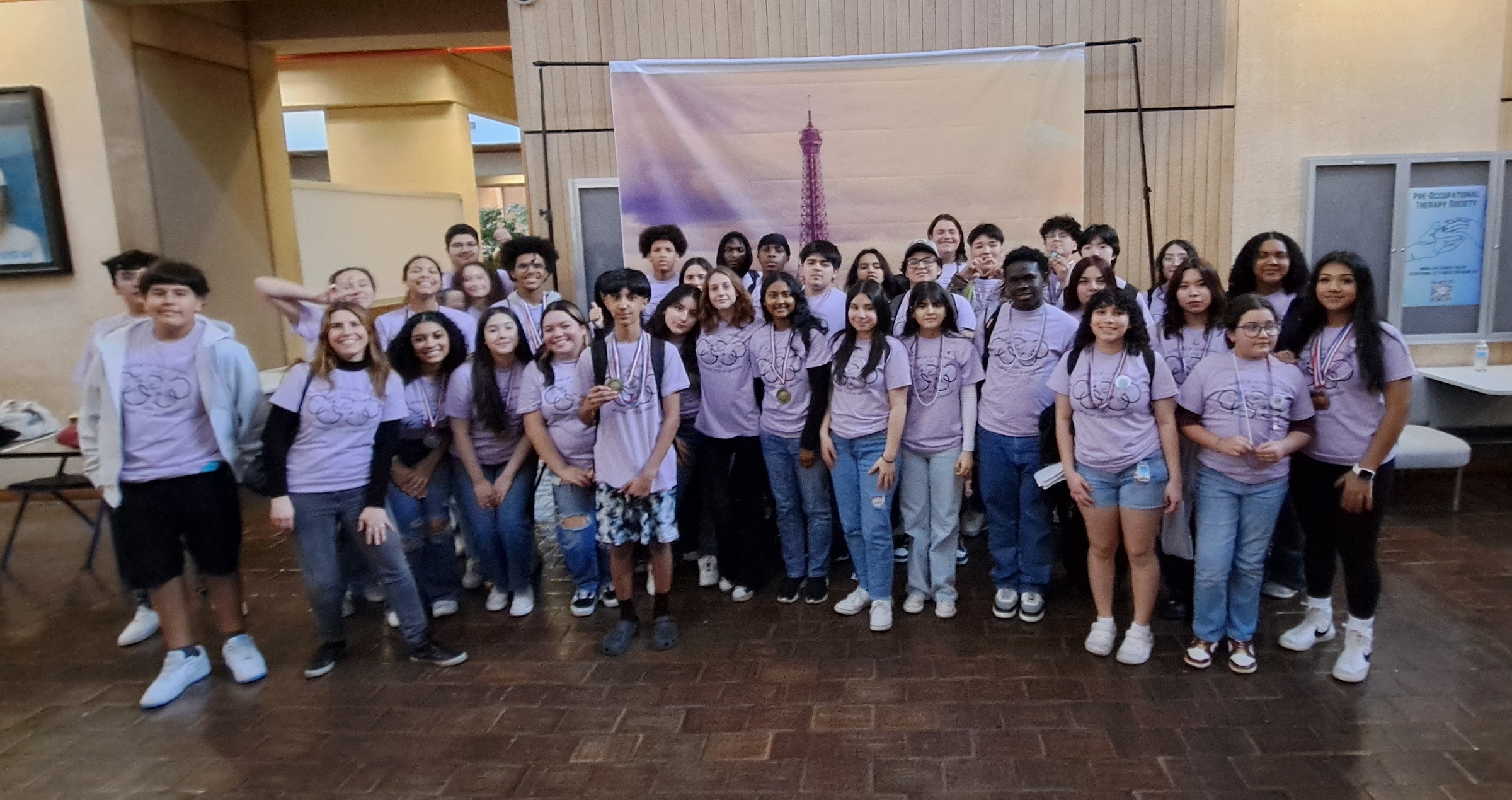 french students at the UTSA competition