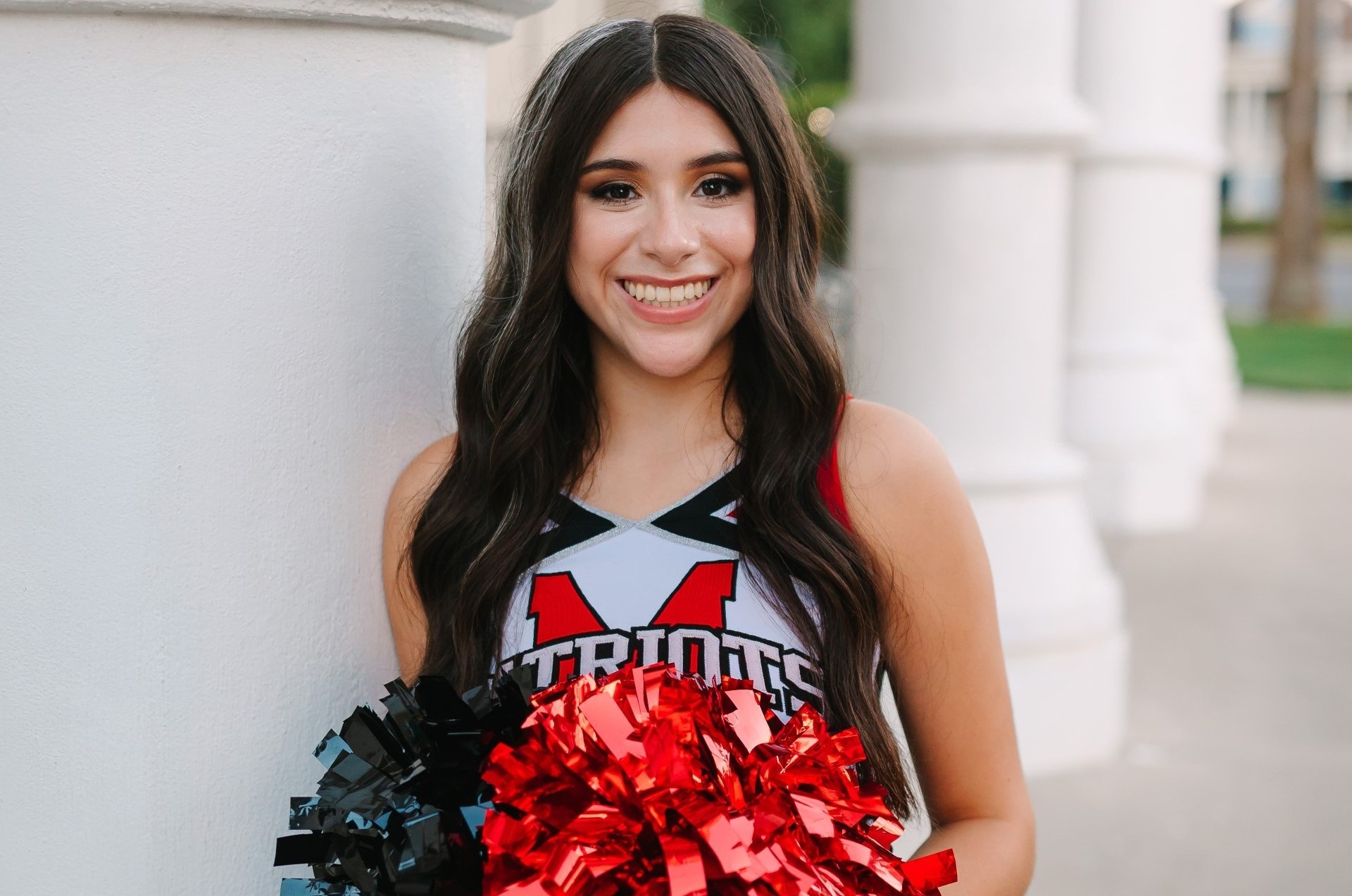 Brianna Gutirrez in cheer outfit