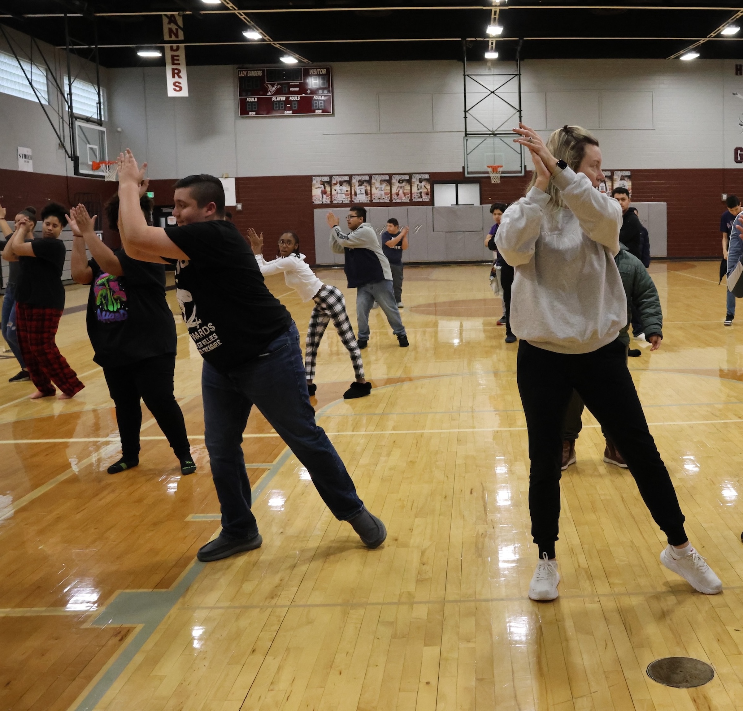 Alice henrichsen leads life skills class in dance routine