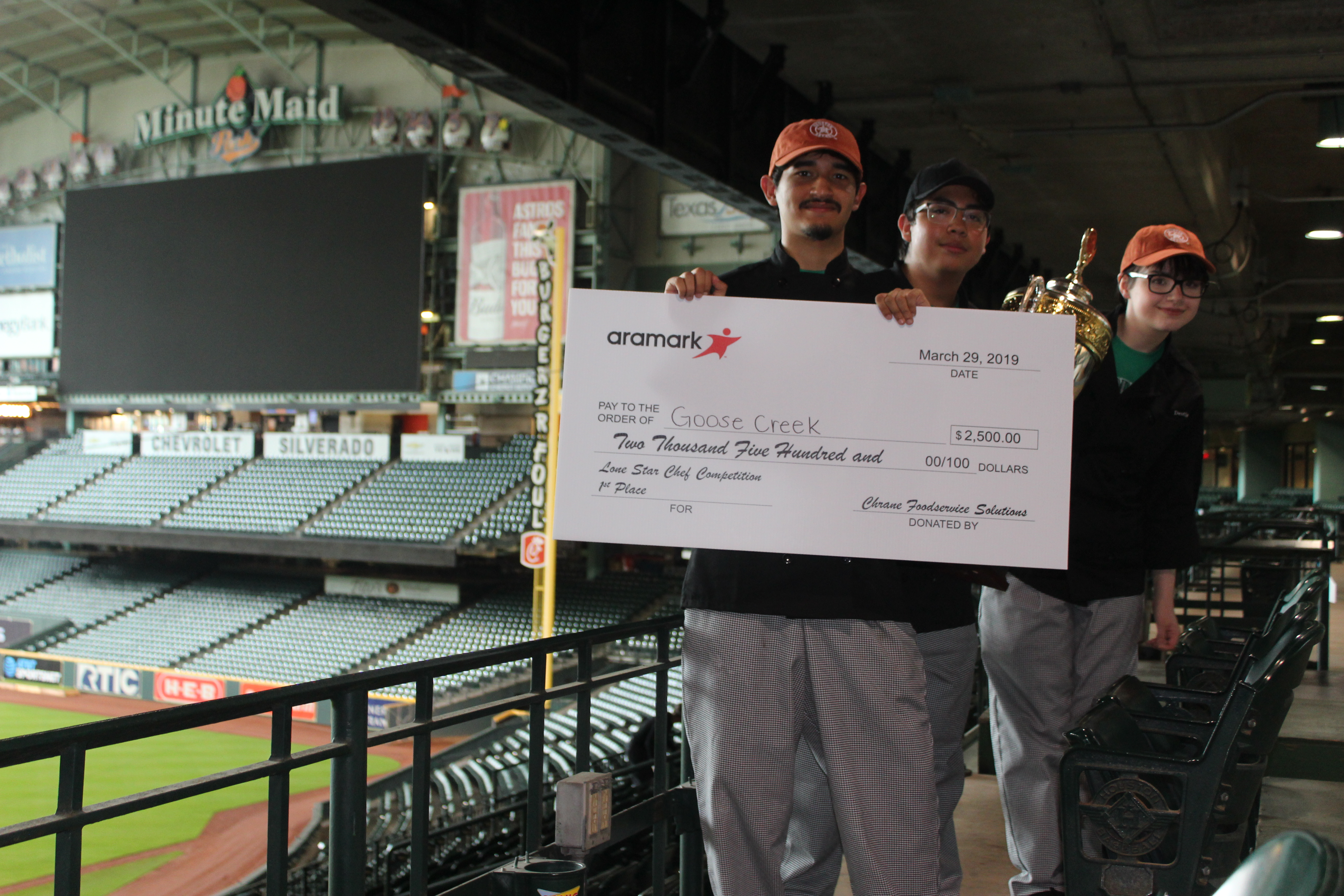 Goose Creek won $2500 in scholarship money.
