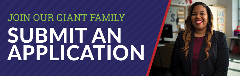 Join our giant family. Submit an application